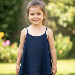 Velveteen Blue Tank Top Size 4 Semi Sheer Sleeveless